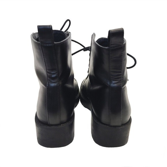 H&M Divided Womens Black Lace Up Boots 5.5 - Picture 4 of 16